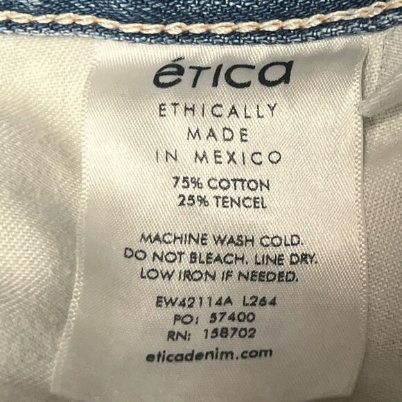 Etica Revolve Tyler Vintage Straight Jeans Fleetwood Sz 28 - Picture 9 of 10